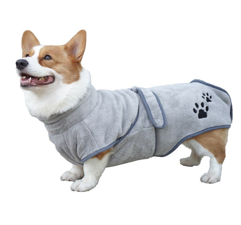 Soft Coral Fleece Pet Bathrobe